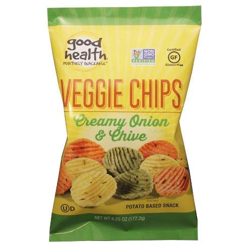 Good Health Creamy Onion & Chive Veggie Chips, Non GMO Verified- 6.25 oz. Bag (3 Bags)