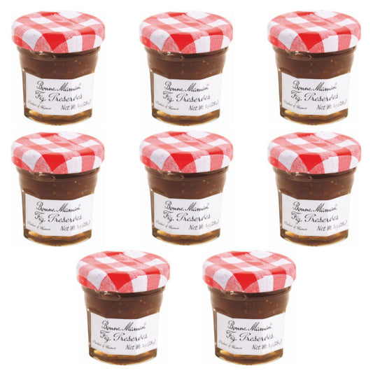 Gift Box of 8 French Gourmet Preserves, 1 oz. Mini Jars (8 Fig Preserves)