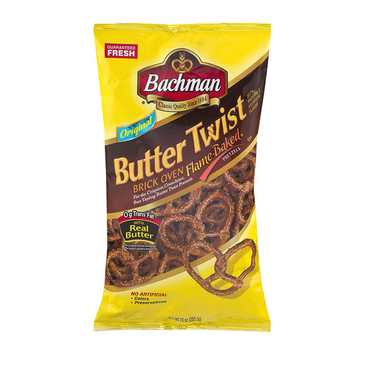 Bachman Butter Twist Pretzels 10 oz (4 Bags)