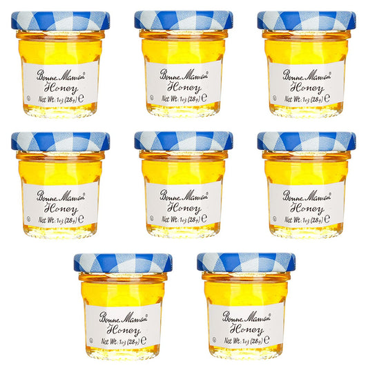 Gift Box of 8 French Gourmet Preserves, 1 oz. Mini Jars (8 Honey)