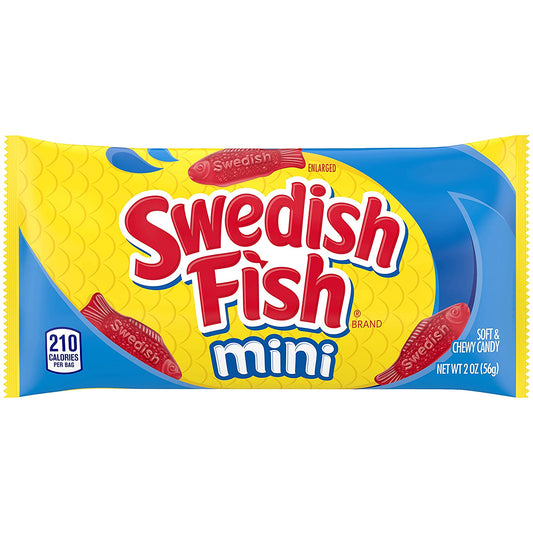 SWEDISH FISH Mini Soft & Chewy Candy, 24 - 2 oz Bags