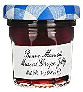 Gift Box of 8 Bonne Maman Preserves, 1 oz. Jars:  Strawberry Preserves, Raspberry Preserves, Muscat Grape Jelly, Honey, Apricot Preserves, Cherry Preserves, Wild Blueberry Preserves & Orange Marmalade