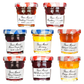 Gift Box of 8 Bonne Maman Preserves, 1 oz. Jars:  Strawberry Preserves, Raspberry Preserves, Muscat Grape Jelly, Honey, Apricot Preserves, Cherry Preserves, Wild Blueberry Preserves & Orange Marmalade